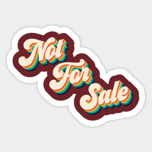 Not For Sale Sticker